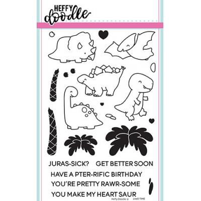 Heffy Doodle Clear Stamps - Dino Time